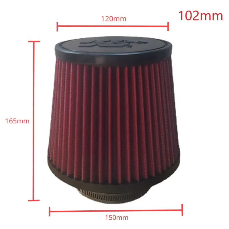 Intake Air Filter for K and N Universal High Flow Cone 102 89 76 70 63.5 60MM KN Tapered Mushroom Head