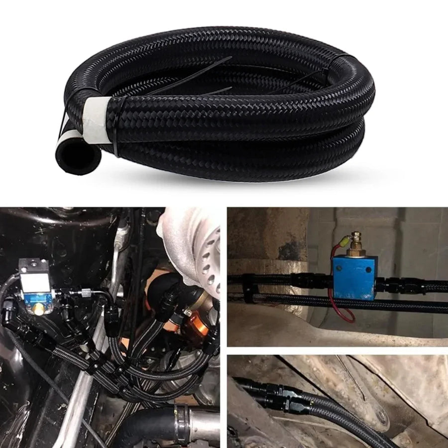 Universal Braided Fuel & Oil Hose, AN4-AN12