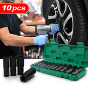 10-Piece 1/2-Inch Drive Metric Impact Socket Set, 8-24mm