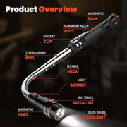 Aluminum LED Magnetic Pickup Tool