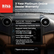 6.2-Inch Double-DIN Bluetooth DVD Car Stereo