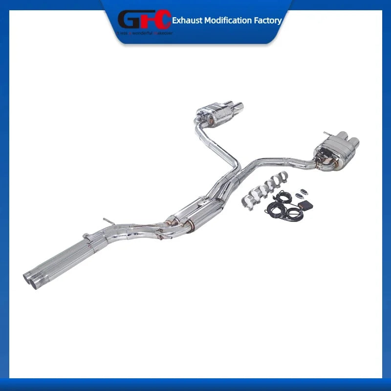 304 Stainless Steel Valved Cat-Back Exhaust System for Audi S4 B8 2009-2016