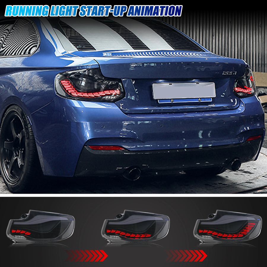 BMW 2 Series F22/F23/F87 GTS-Style LED Tail Light Pair – 2014–2020