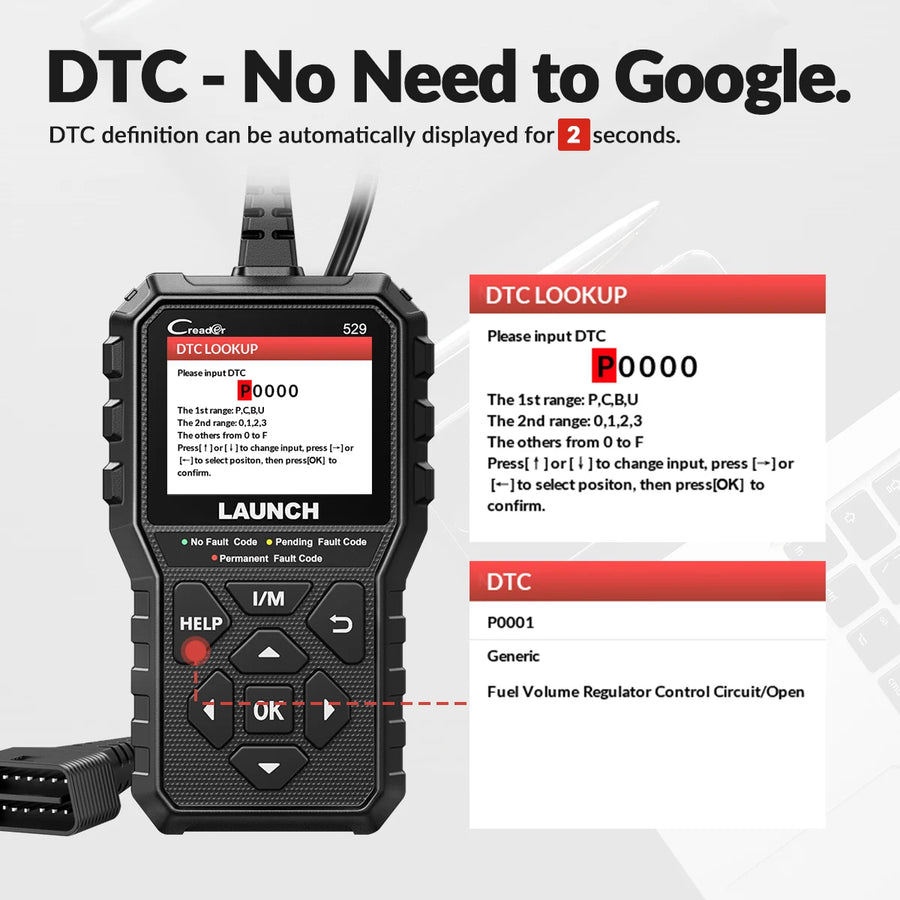 LAUNCH Creader 529 CR529 OBD2 Engine Code Reader