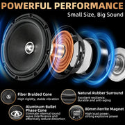 6.5-Inch Carbon-Fiber Mid-Bass Car Speakers