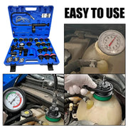 28-Piece Radiator Pressure Tester and Cooling System Vacuum Refill Kit