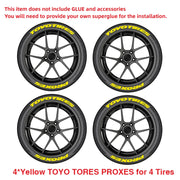 For 4 Tires Toyo 3D Tire Letter Stickers Waterproof Pvc Raised Wheel Decals Racing Car Sidewall