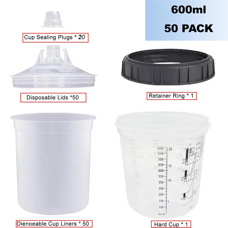Disposable Paint Cup System – 200, 400 or 600 mL