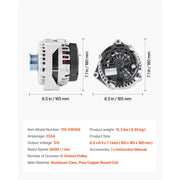 Alternator for Chevrolet Silverado 1500 HD, Saab 9-7X & Isuzu Ascender 2001-2006