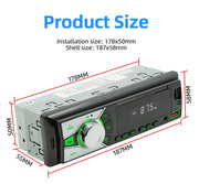 1-DIN Bluetooth MP3 Car Stereo with FM, USB, AUX and TF Card