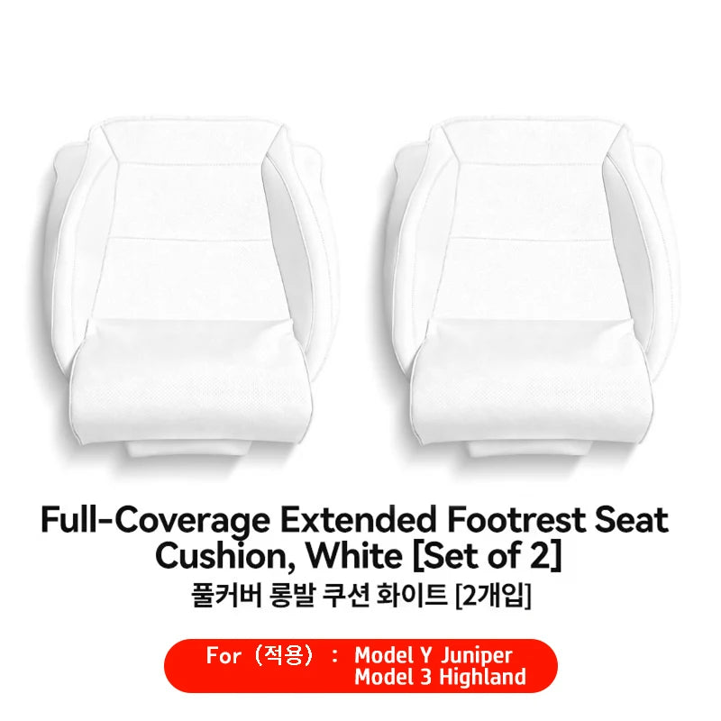 Memory-Foam Car Seat Cushion with Extended Leg Support
