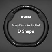 Breathable Nappa Leather Anti-Slip Steering Wheel Cover for Dodge Challenger, Charger, Dart & Ram 1500
