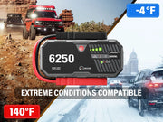 6000A/6250A 12V Portable Car Jump Starter and Power Bank