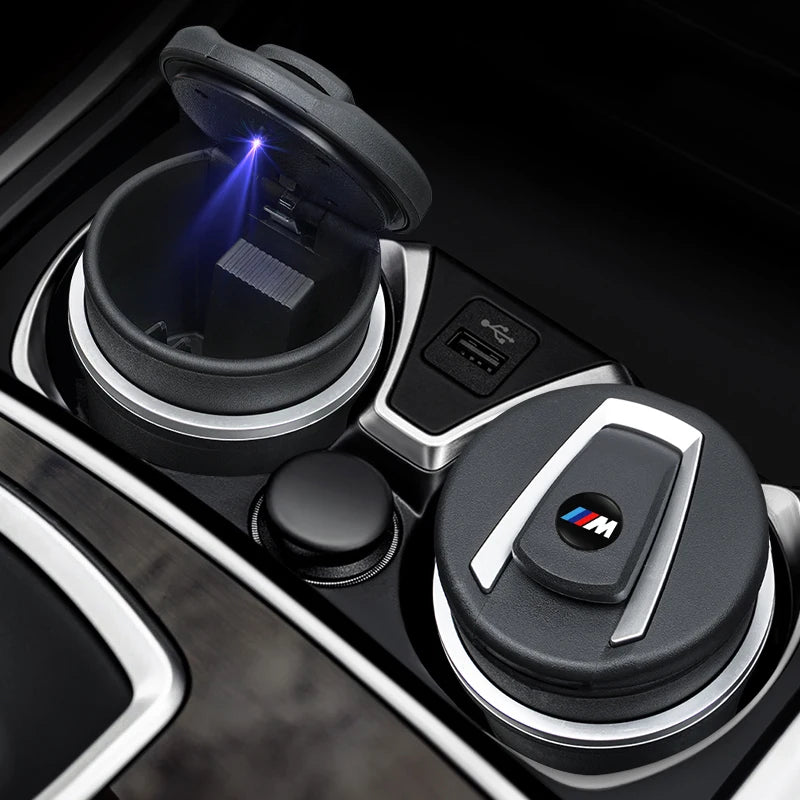 LED Cup-Holder Ashtray for Select BMW Models – Black