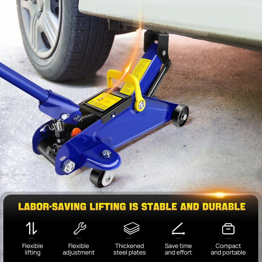2-Ton Hydraulic Trolley Floor Jack with Carry Case