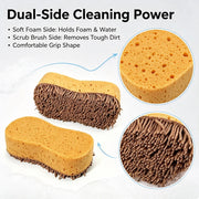 Dual-Sided Chenille & Sponge Car Wash Pads - 2 or 5 Pack