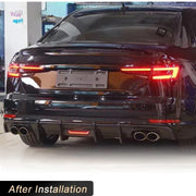 Rear Bumper Diffuser for Audi A4/S4 B9 Sedan 2017-2019