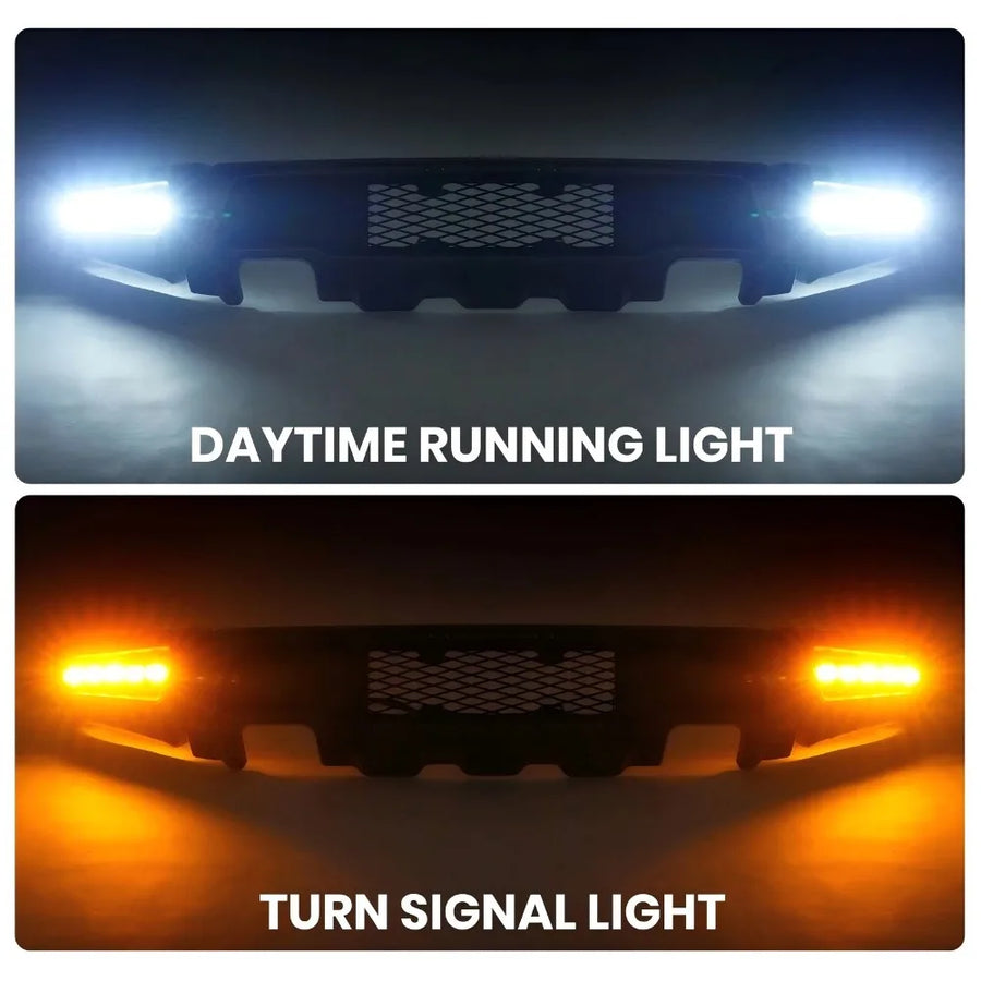Steel Raptor-Style Front Bumper with LEDs for 2009–2014 Ford F-150
