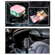 Adjustable Car Cup Holder Tray With 360° Rotating Phone Mount