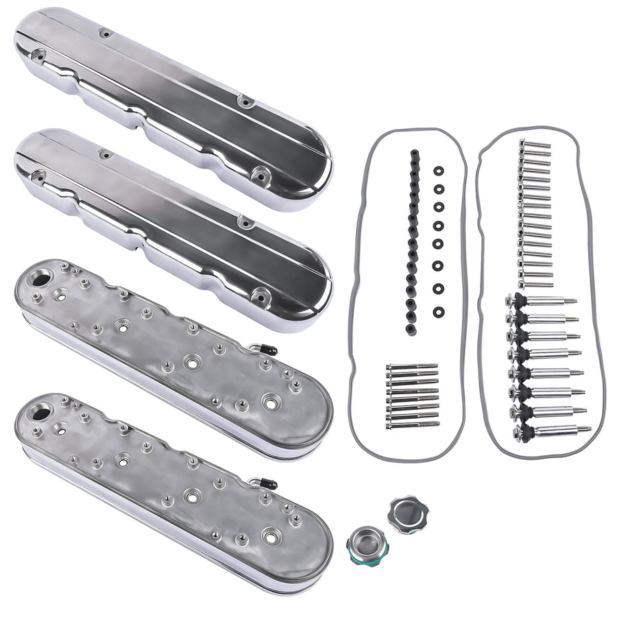 Polished Engine Valve Cover Pair for Chevrolet GM LS Engines