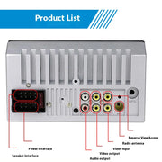 7-Inch 2-DIN Bluetooth Touchscreen Car Stereo