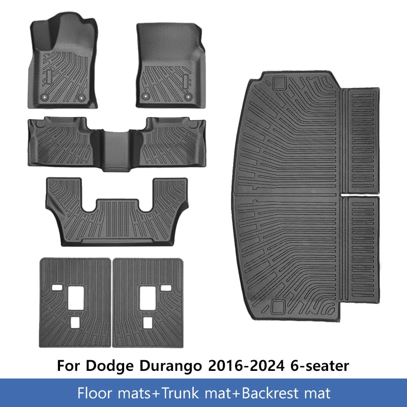 TPE All-Weather Floor Mats and Cargo Liner Set for Dodge Durango 2016 2024 2016-2024