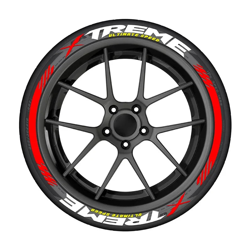 For 4 Tires Xtreme 3D Tire Letter Stickers Waterproof Pvc Racing Wheel Decals No Glue Included