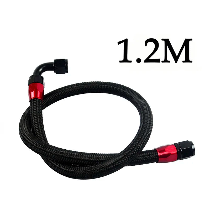 AN10 Stainless-Braided Fuel & Oil Hose Kit with Fittings, 1-1.2m