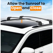 Black Roof Rack Crossbar Set for 2011–2021 Jeep Grand Cherokee