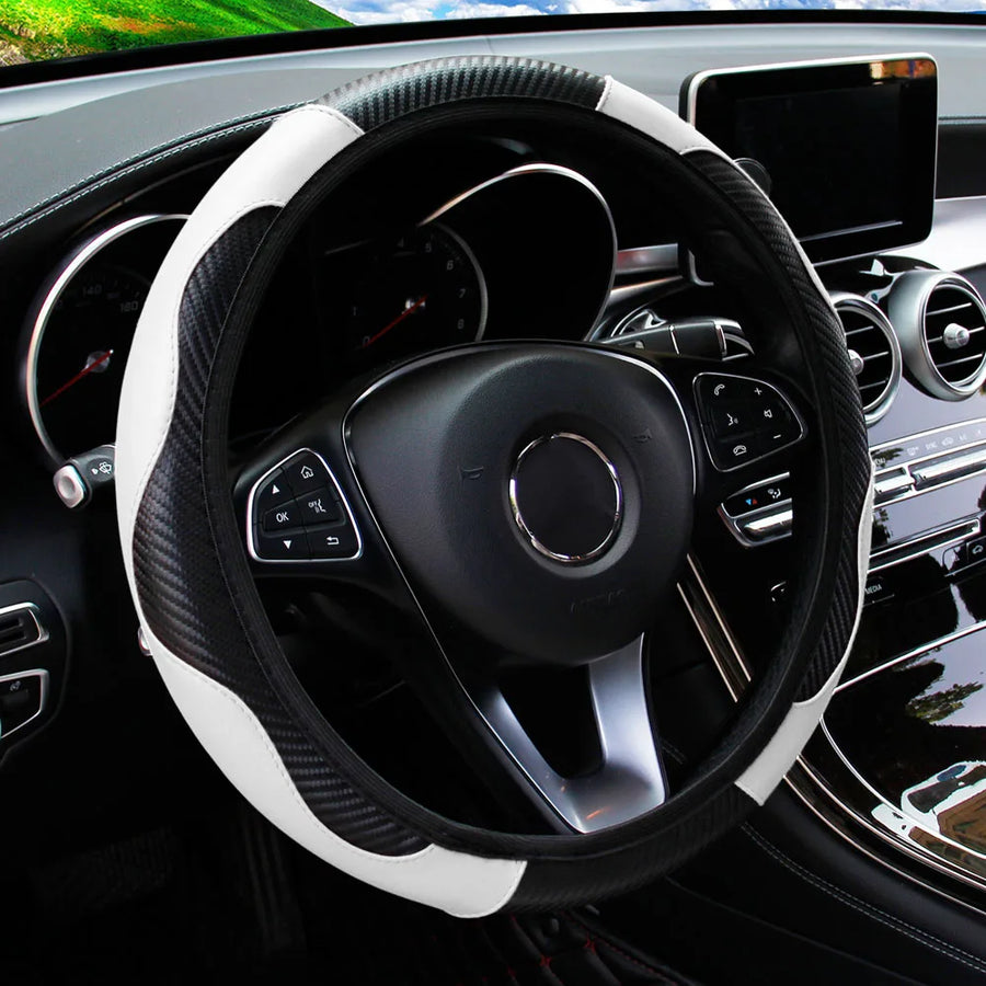Steering Wheel Cover – PU leather, 15 Inches