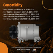 A/C Compressor & Clutch for GMC Yukon XL 2015-2020