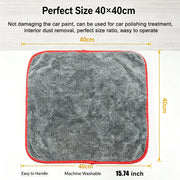 Grey Microfiber Wax-Buffing Towel, 40 x 40 cm