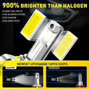 2-Piece H11 LED Headlight Bulb – 6500K, Compact