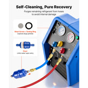 3/4 HP Portable Refrigerant Recovery Machine – A1/A2L