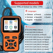 V500 OBD2 Code Reader with Vehicle Voltage and Charging Test