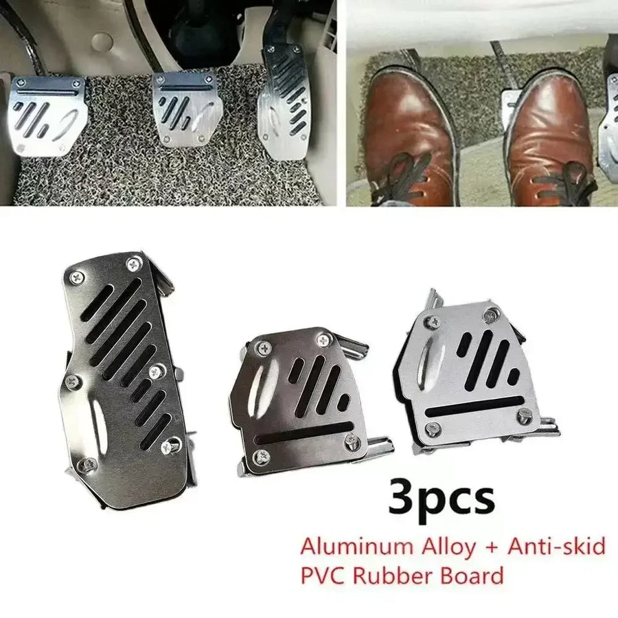 Non-Slip Aluminum Manual Pedal Cover Set – 2/3-Piece