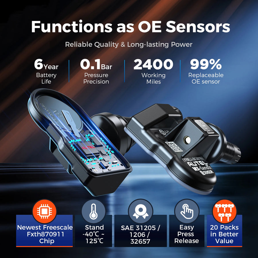 Autel MX-Sensor 315MHz/433MHz Programmable TPMS Sensor
