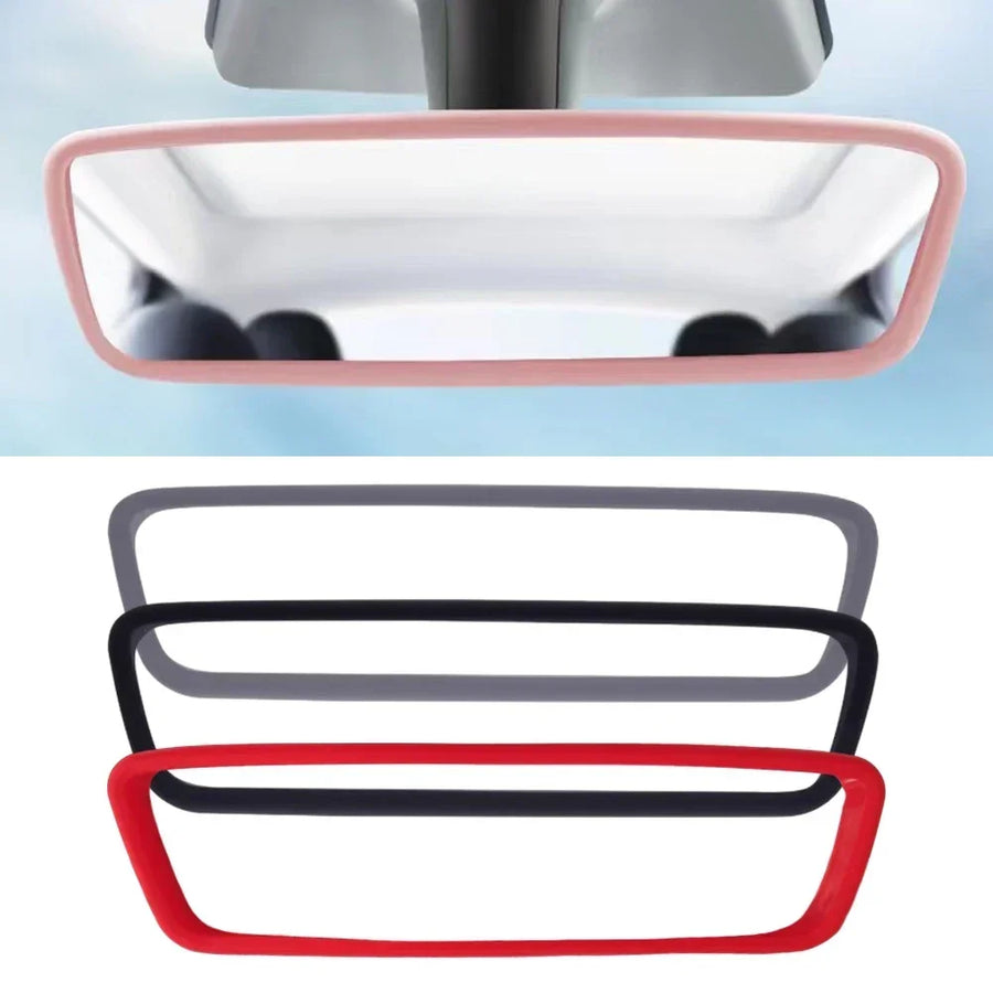 Silicone Rear View Mirror Protector Frame for Tesla Model 3 Y S X Center Console Interior Rearview
