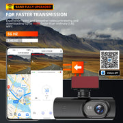4K Dual Dash Cam with Wi-Fi App Control