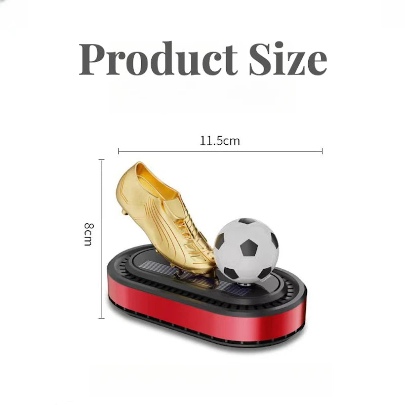 Solar-Powered Rotating Football Car Aroma Diffuser
