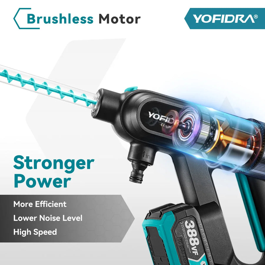 5-in-1 Cordless Pressure Washer Gun for 18V Tool Batteries