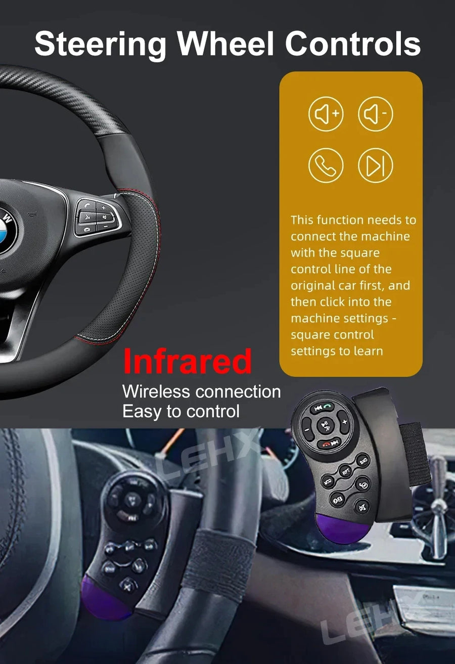 6.9-Inch 1-DIN Wireless CarPlay and Android Auto Car Stereo