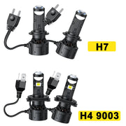 2-Piece H4/H7 LED Headlight Bulb – 6500K, CANBUS, Projector-Compatible