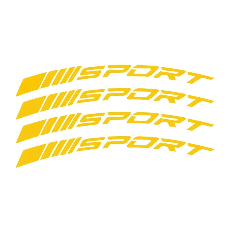 4-Piece Reflective Wheel Rim Decal Set