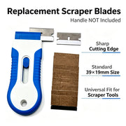 39 mm Replacement Razor Scraper Blades, 100 per Box