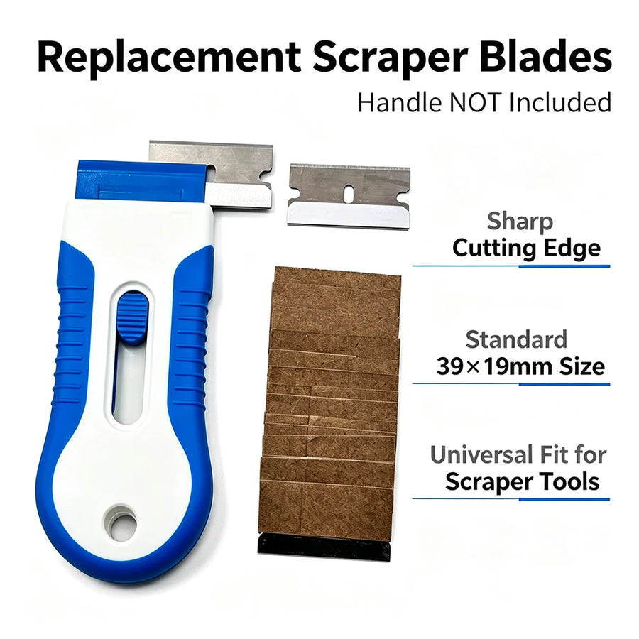 39 mm Replacement Razor Scraper Blades, 100 per Box