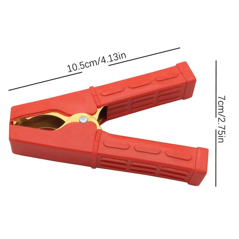 100A Red and Black Battery Alligator Clamp Pair