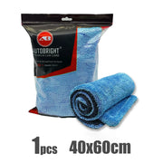 1300 GSM Gray & Blue Microfiber Car Drying Towel