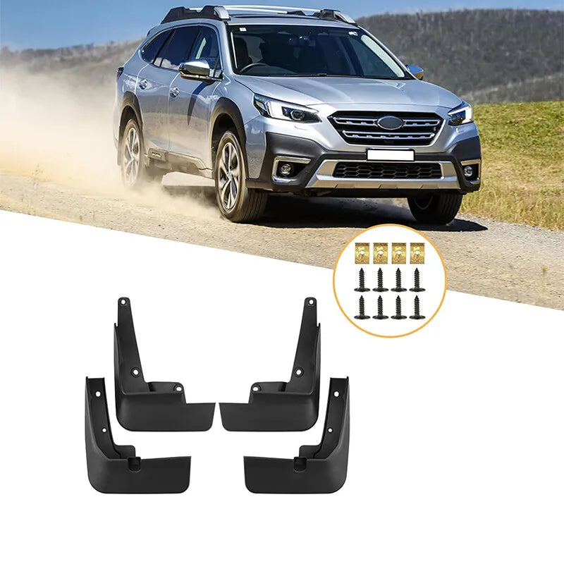 4-Piece ABS Plastic Front & Rear Mud Flaps Mudguards Splash Guard for 2021-2024 Subaru Outback QC-350