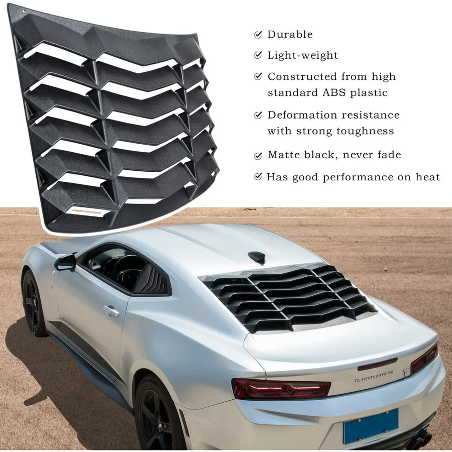 Rear & Side Window Louver Set for 2016–2025 Chevrolet Camaro
